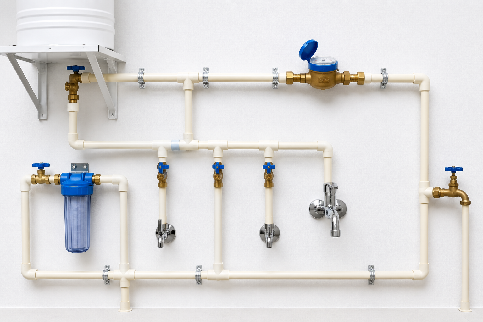 Bathroom Hot Water Line Check